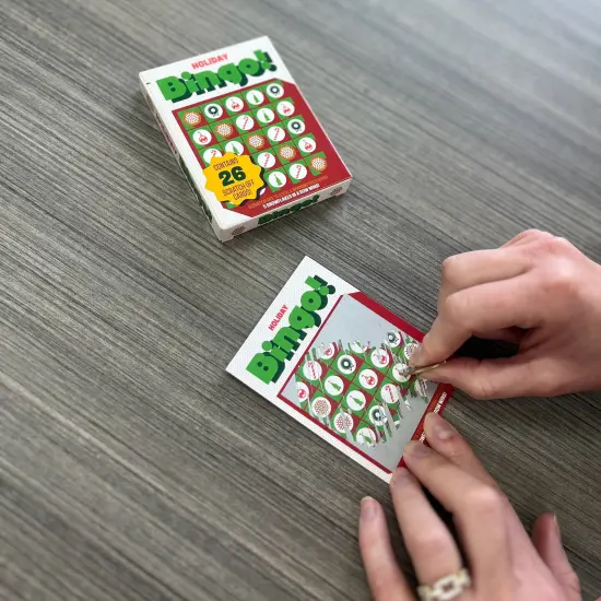 Grand Prix International: Bingo Scratch Card Game: Holiday - Entertaining Party Activity, Reveal 5 Snowflakes In A Row To Win, 26 Themed Cards {6}