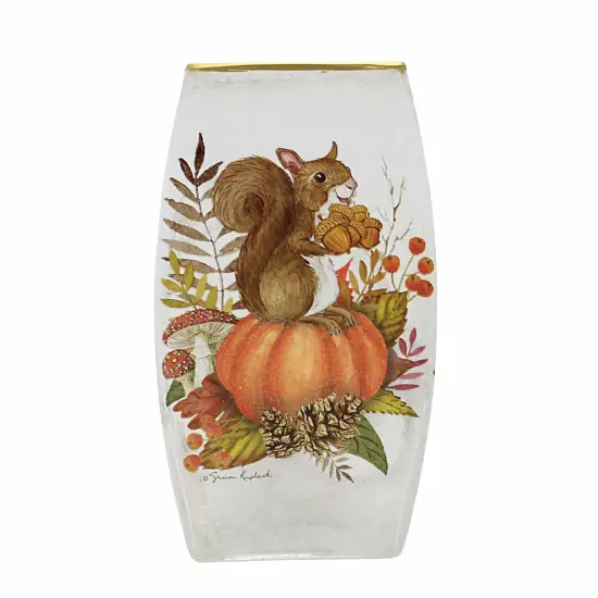 Stony Creek 8.0 Inch Little Forest Friends Decorative Glass Fall Lighted Glass Accent , Thanksgiving Decor Fall Autumn Electric Critters CHIPMUNK {5}