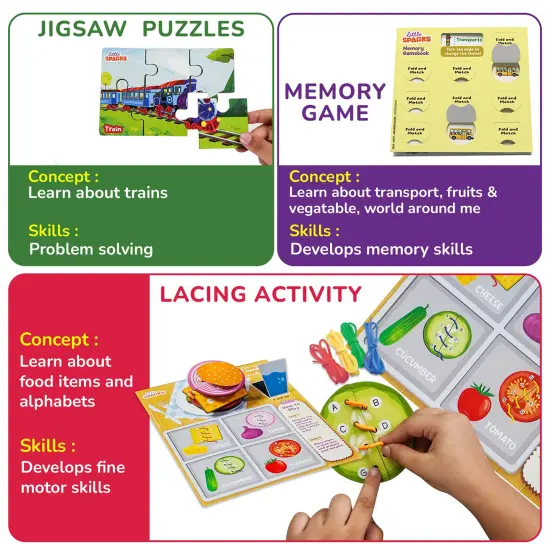 Smartivity: Little Sparks: Smart Busy Box - Montessori 7-In-1 Preschool Learning Kit, Curriculum-Based Crafts & Activities, Developmental Toy, Kids 3+ {6}