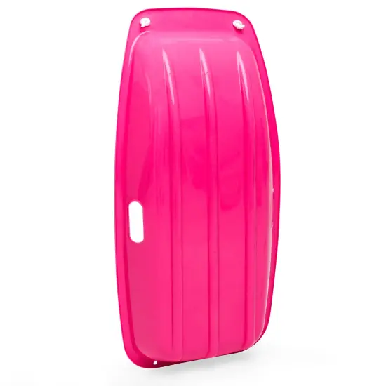 Best Choice Products 35in Kids Outdoor Plastic Sport Toboggan Winter Snow Sled Board w/ Pull Rope, 2 Handles Pink {3}