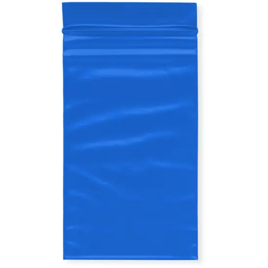 Plymor 3" x 5", Blue 2 Mil Zipper Reclosable Plastic Bags {1}