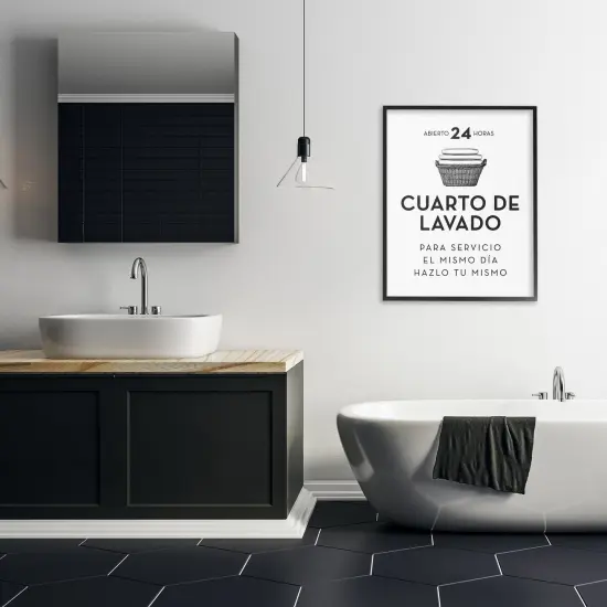 Stupell Industries Publicidad D&iacute;a de Lavander&iacute;a Framed Giclee Art Black Framed {2}