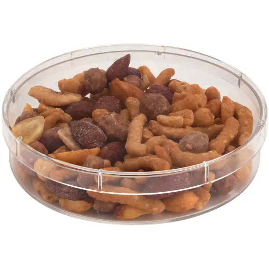 Pioneer Plastics 053C Clear Round Petri Dish Plastic Container, 4.6875" W x 1" H {4}