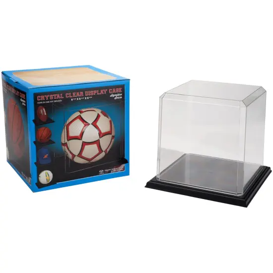 Pioneer Plastics 1010CPBASE Clear Plastic Display Case with Base for Basketballs, Soccer Balls, and Baseball Gloves, 9.75" W x 9.75" D x 9.625" H {5}