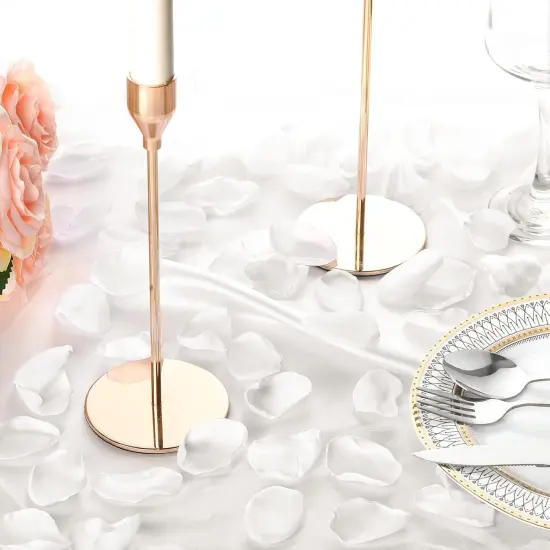 Artificial White Rose Petals 300pcs Silk Rose Petals Fake Flower Petals for Wedding Flower Girl Basket Valentines Day Anniversary Proposal Ceremony Romantic Night Party Decoration {4}