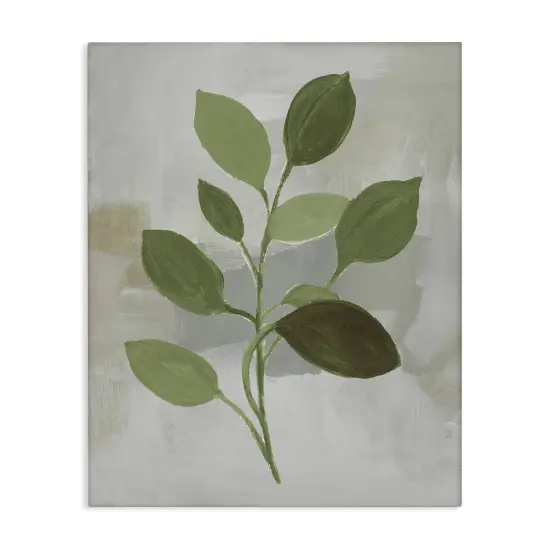 Stupell Industries Leaf Sprigs over Grey Canvas Design by Lanie Loreth {1}