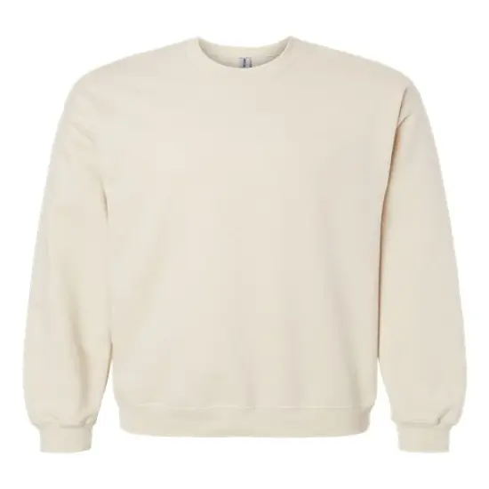 Gildan&reg; Midweight Crewneck Long Sleeve Sweatshirt Sand {1}