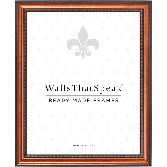 22x32 Picture Frame, Stratton 0.75 Inch Wood Moulding, Wall Display Frame for Art, Posters, or Photos by wallsthatspeak White Gold {4}