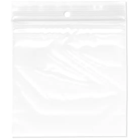 Plymor 4" x 4", 2 Mil with Hang-Hole Zipper Reclosable Plastic Bags {1}