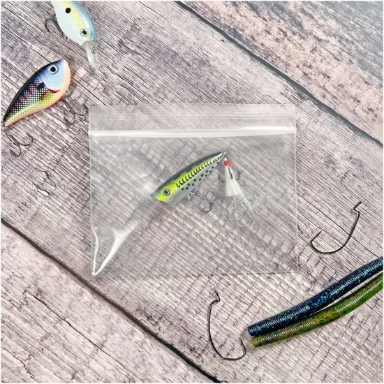 Plymor 6" x 4", 4 Mil Heavy Duty Zipper Reclosable Plastic Bags {4}