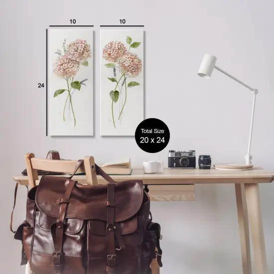 Stupell Industries Pink Hydrangea Sprigs 2pc Canvas Set Design by Nan {9}