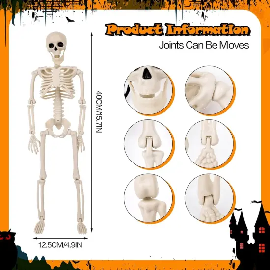 1PCS Halloween Skeleton Decorations, 16" Halloween Full Body {3}