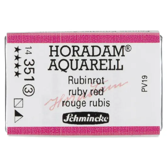 Schmincke Horadam Aquarell Watercolor - Ruby Red, Full Pan {1}
