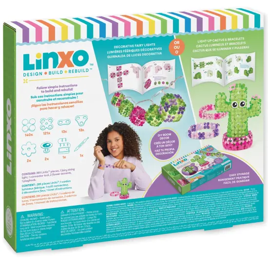 Make It Real: LinXo: Lookin' Sharp! Light-Up Decor - 2-In-1 Create A Light-Up Cactus OR Fairy String Lights - 294pc DIY Craft Kit, Girls & Kids Age 6+ {4}