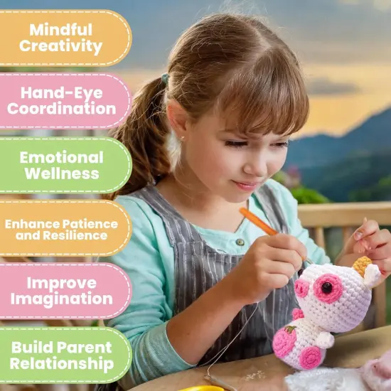 Strawberry Cow Crochet Kit for Beginners {4}