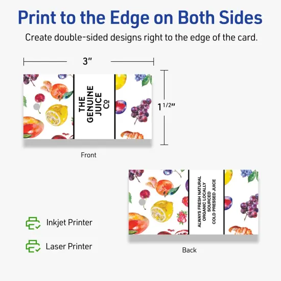 Avery Printable Rectangle Price Tags, Sure Feed Technology, 1-1/2" x 3", Matte White Cardstock, Print-to-The-Edge, Laser/Inkjet Printable, 100 Total {12}