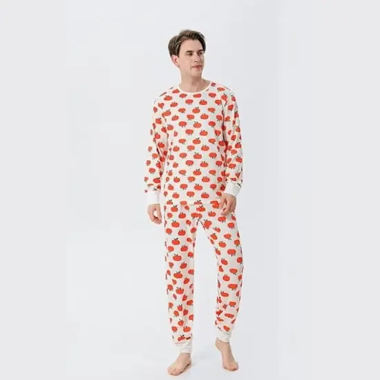 Pumpkin Printed Christmas Pajamas Outfits {5}
