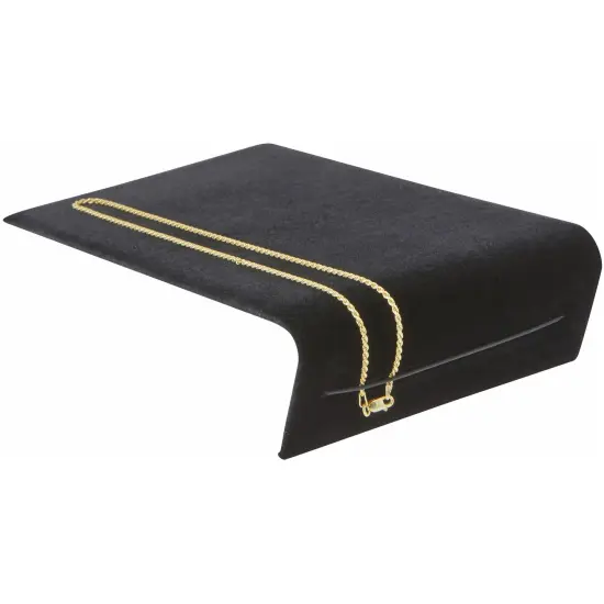 Plymor Black Velvet Bracelet Ramp Display Stand, 4.75" W x 8" D x 2" H {4}