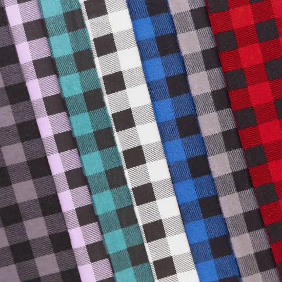 Mook Fabrics Buffalo Plaid Flannel Fabric [43 in. Wide] - By The Yard Red {4}