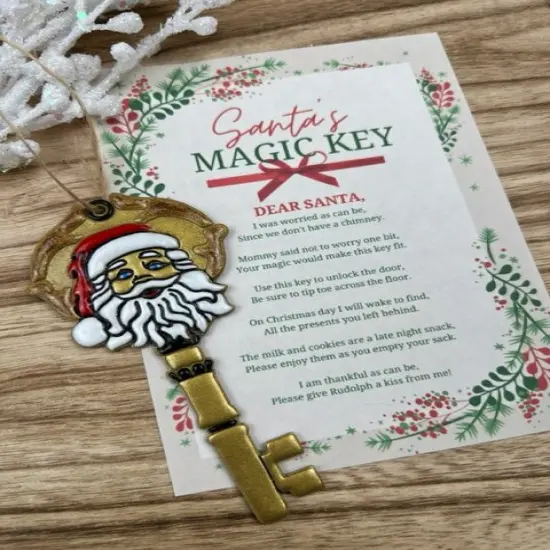 Santa's Magic Key Clay Cutter | Winter Holiday Cutter & PDF {3}
