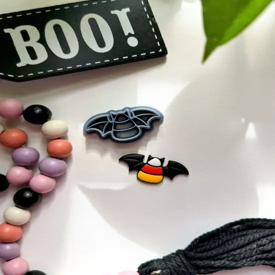 CANDY CORN BAT | HALLOWEEN | CLAY CUTTER {1}