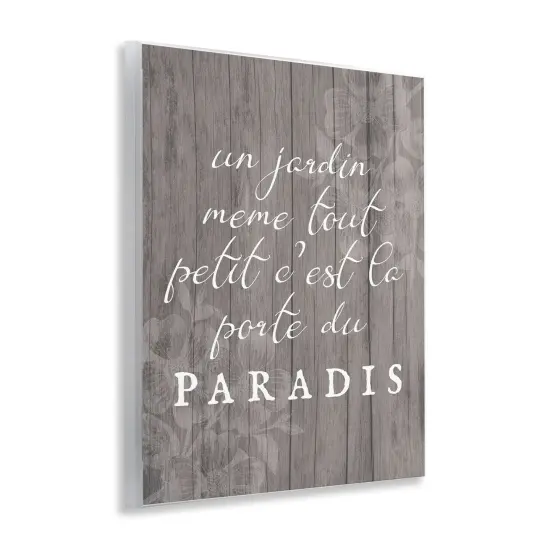 Stupell Industries Uplifting French Garden Phrase Wall Plaque Design by Lil' Rue {3}