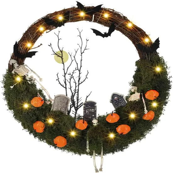 Halloween Skeleton Wreath {2}
