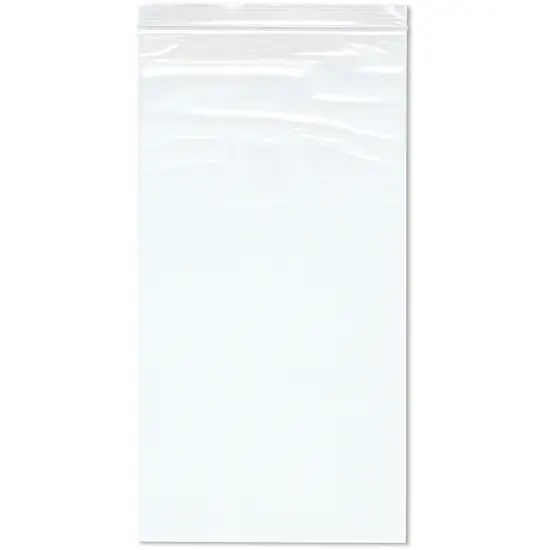 Plymor 8" x 15" (Pack of 100), 2 Mil Zipper Reclosable Plastic Bags {1}