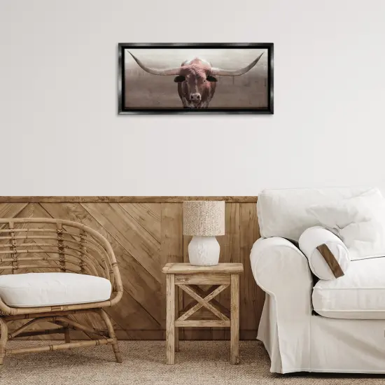 Stupell Industries Rustic Western Longhorn Floating Frame Design by Carol Robinson {2}