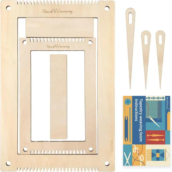 Rectangle Weaving Loom Kit with Weaving Tools {1}