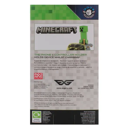 Exquisite Gaming: Minecraft: Creeper - Cable Guys Original Controller & Phone Holder, Collectible Device & Gaming Stand, Officially Licensed Figure {7}