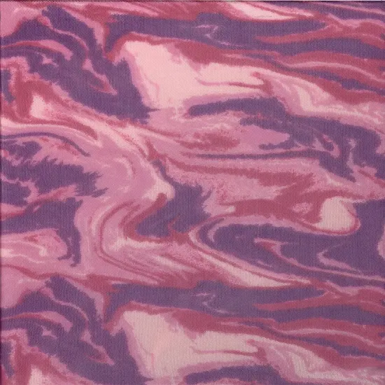 Marble Abstract Digital Mesh Fabric Lightweight Stretch Sheer, 54&rdquo; Wide for Apparel & Crafts TEAL {3}