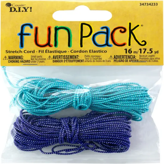 CousinDIY Fun Pack Stretch Cord 17.5yd-Blue & Purple {1}