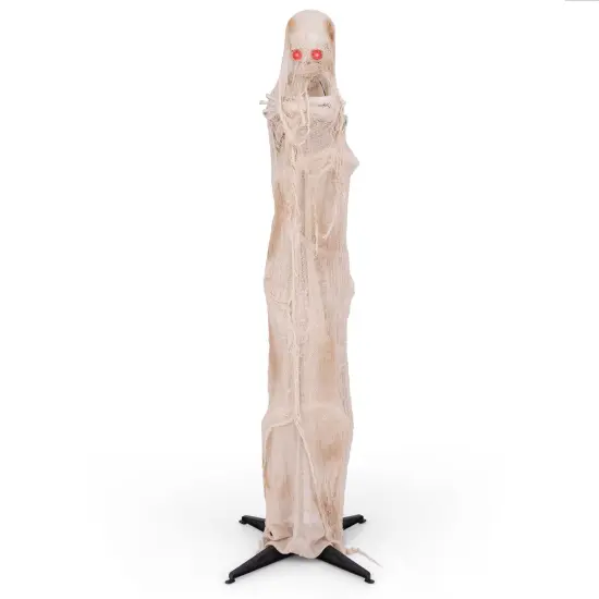 6FT Halloween Animated Standing Mummy with LED Red Glowing Eyes {3}