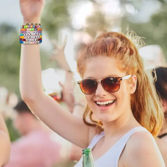 15000PCS Clay Beads 96 Colors Friendship Bracelet Making Kit 4 Boxes Polymer Clay Beads Disc Clay Beads with Charms for Jewelry Making,Crafts Gifts {4}