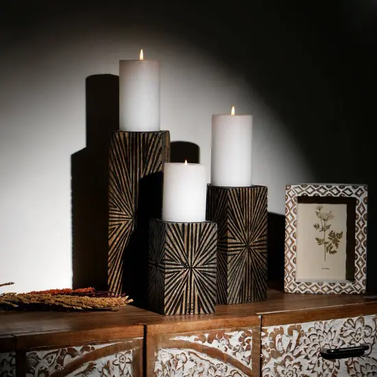 Elegant Wooden Centerpiece Candle Holder-Candle Stand {1}