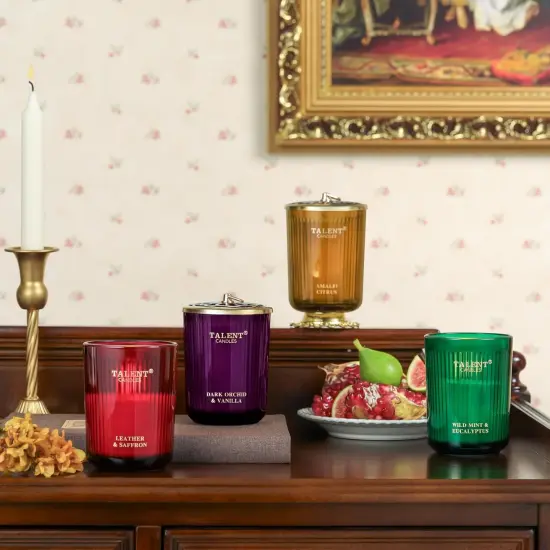 Jar Candles for Home Scented | Aromatherapy Candles Gifts for Women & Men | Natural Soy Candle | 8.4oz Traditional Style | Amalfi Citrus {4}