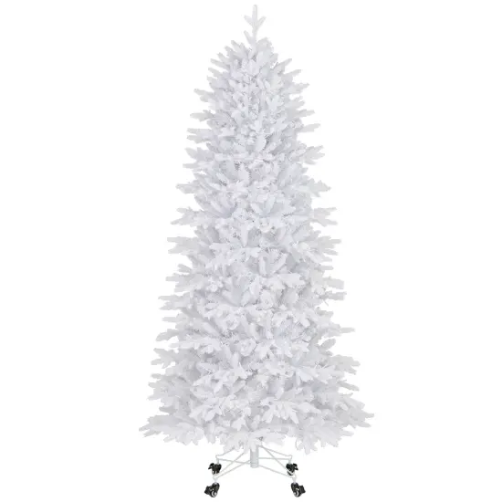 7 FT Artificial Xmas Tree with 1880 PE PVC Branch Tips for Party and Carnival {1}