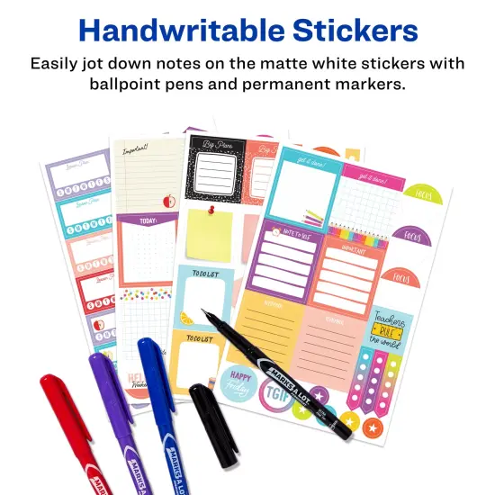 Avery Teacher Planner Stickers Pack, 30 Sheets of Teacher Planner Stickers, Set of 1,430 Stickers for Your Planner, Journal or Calendar (6781) {5}