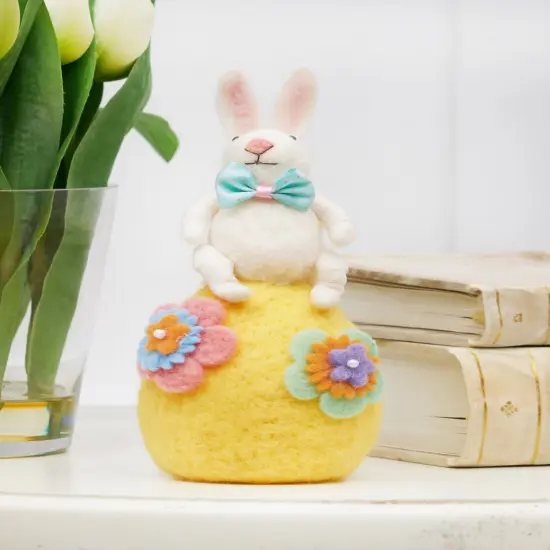 Balancing Easter Bunny Figure Figurine {3}