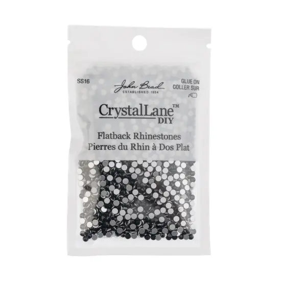 Crystal Lane DIY SS12 Glass Flatback Rhinestones, 2880pcs Jet {3}