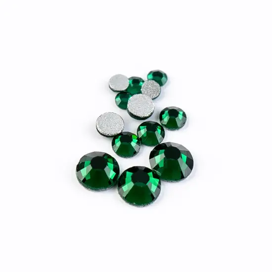Crystal Lane DIY SS16 Glass Flatback Rhinestones, 1440pcs Emerald {1}