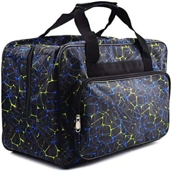Black Sewing Machine Carrying Case,Universal Canvas Carry Tote Bag,Portable Padded Storage Dust Cover with Pockets for Sewing Machine {1}