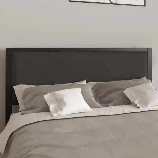 Merrick Lane West Avenue Headboard Upholstered Headboard With Metal Frame and Adjustable Rail Slots {8}