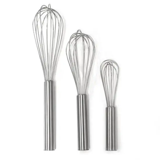 Norpro 3pc Stainless Steel Professional Balloon Wire Mixing Whisks - 6" 8" & 10" {1}