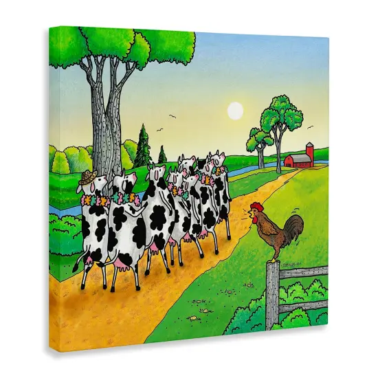 Stupell Industries Funny Cows Come Home Canvas Design by Roger Straub {3}