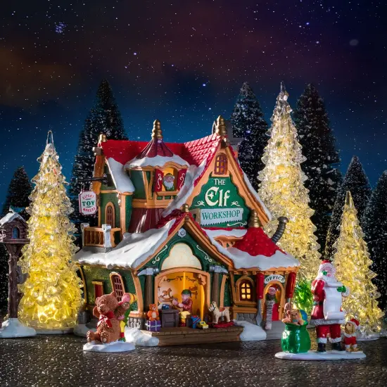 Lemax 3 Color Crystal Lighted Tree - 4 Piece Set {2}