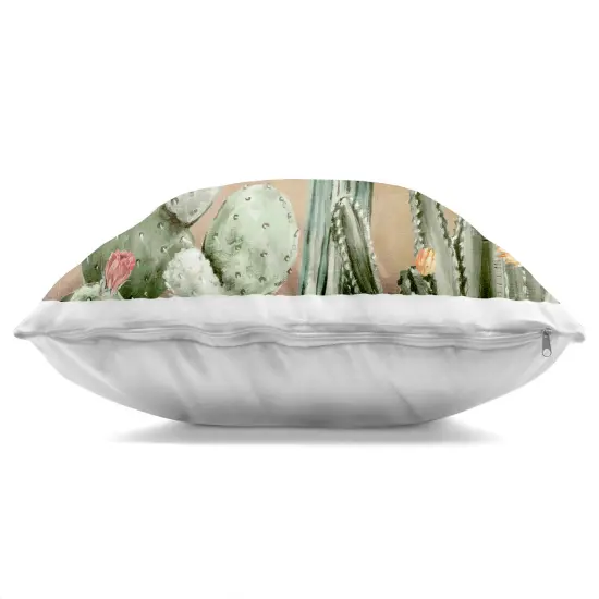 Stupell Industries Cacti Blooms Among Thorns Indoor Pillow, 18 x 7 x 18 {3}