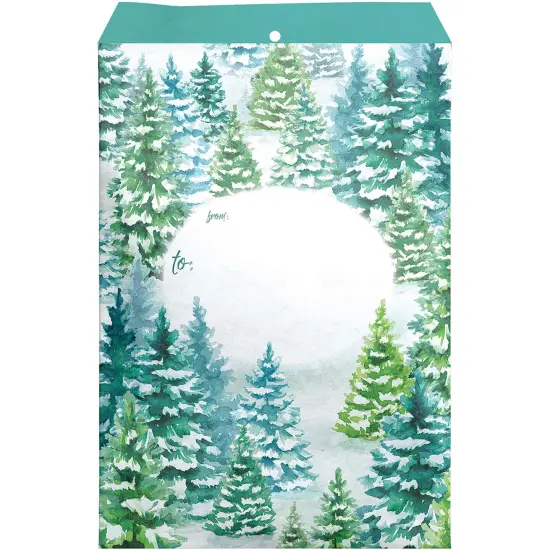 Pack/6: Snowy Trees Theme Mailing Envelope - 9 x 1/2 x 12" {1}