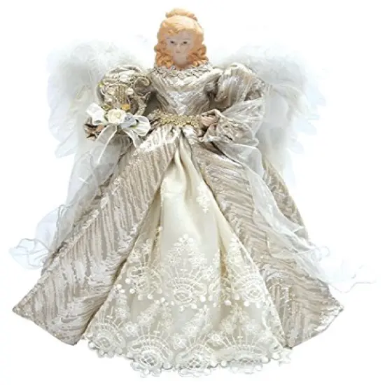Silver Elegant Angel Tree Topper - 16" {1}